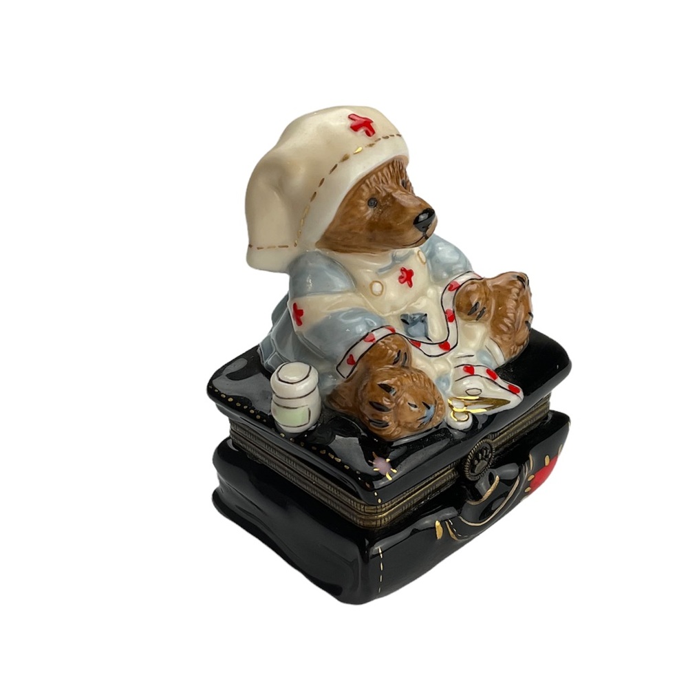 Boyd’s Bearware Pottery Clara Nurse Mini Bear Porcelain Trinket Box